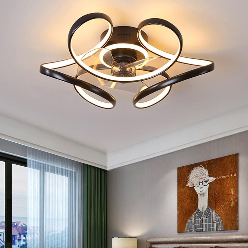 Modern LED Ceiling Fan Lamp with Remote Control
