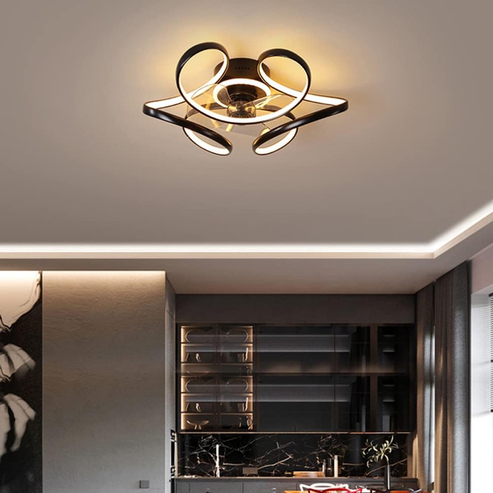 Modern LED Ceiling Fan Lamp with Remote Control