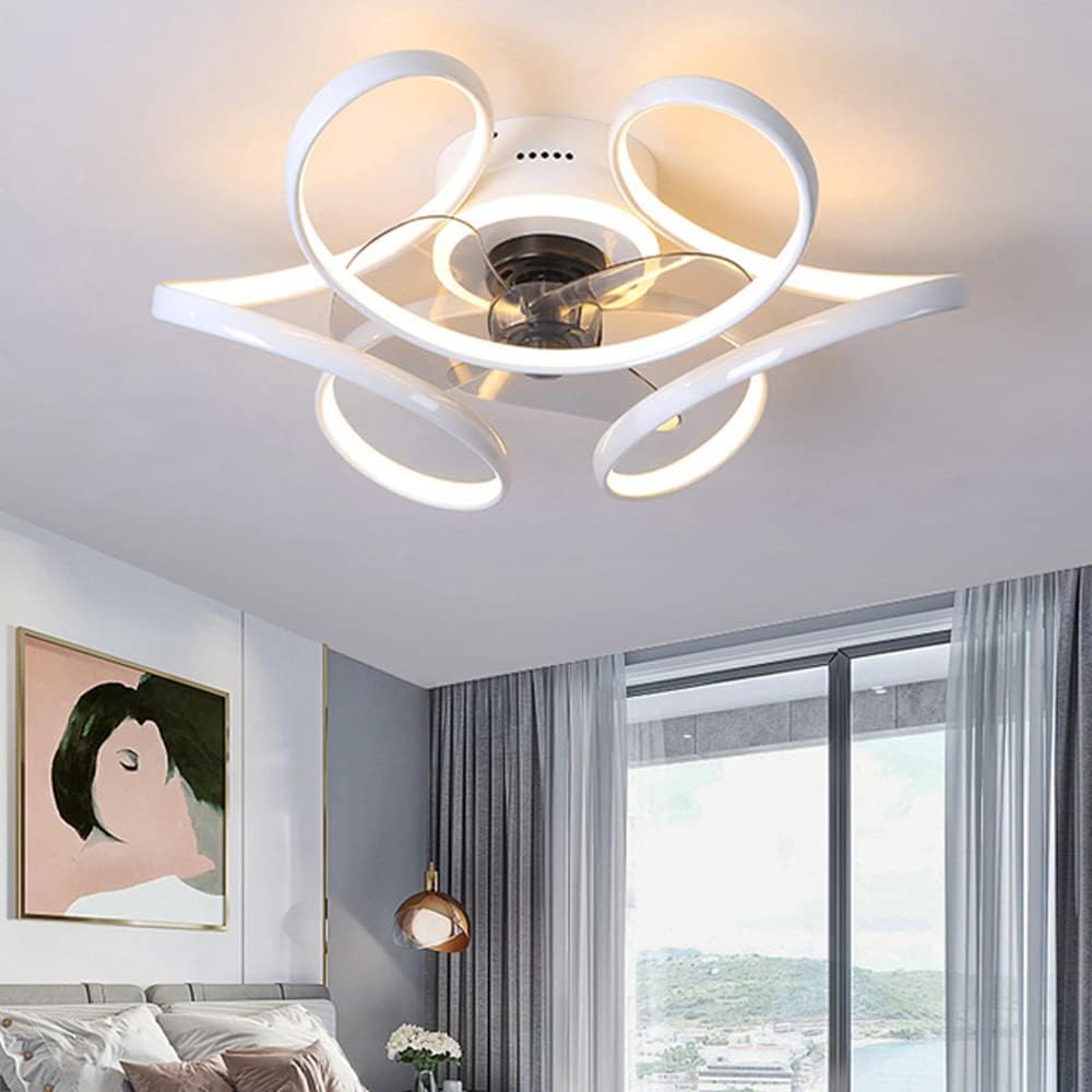 Modern LED Ceiling Fan Lamp with Remote Control