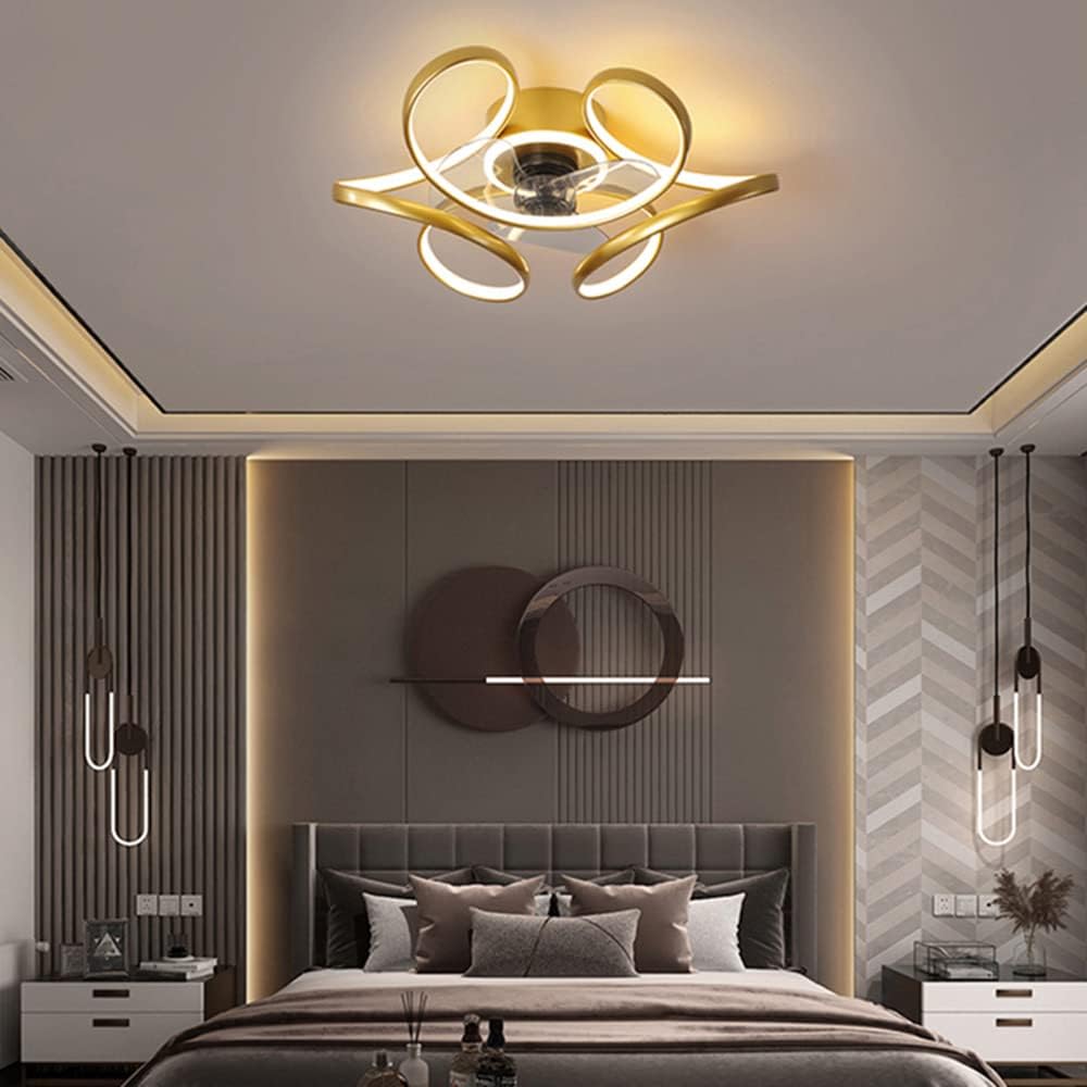 Modern LED Ceiling Fan Lamp with Remote Control