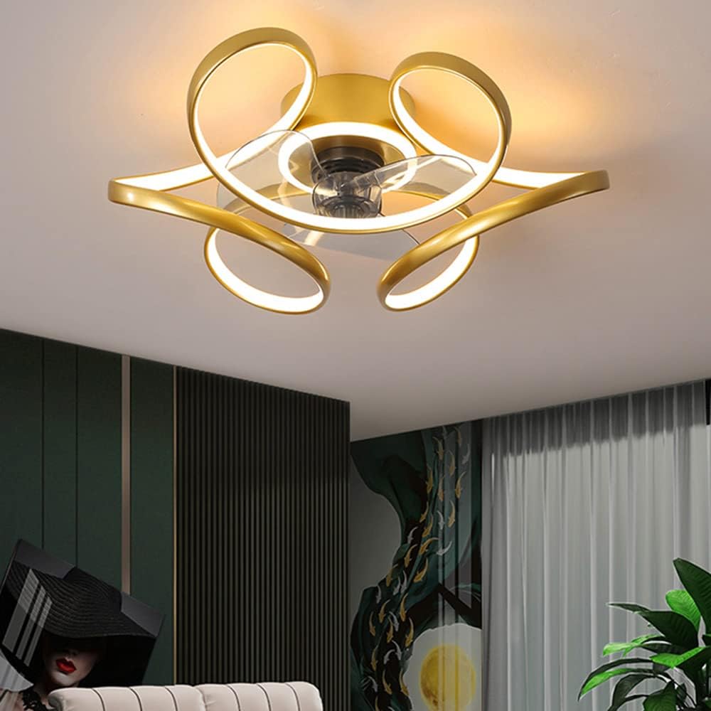Modern LED Ceiling Fan Lamp with Remote Control