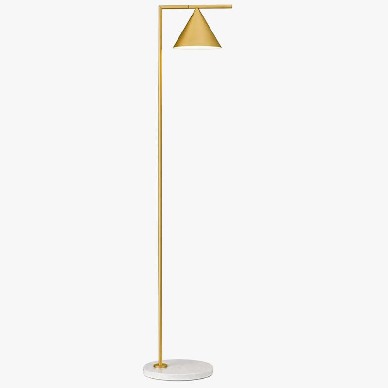 Nordic Design LED Floor Lamp with Marble Base (Black or Gold)
