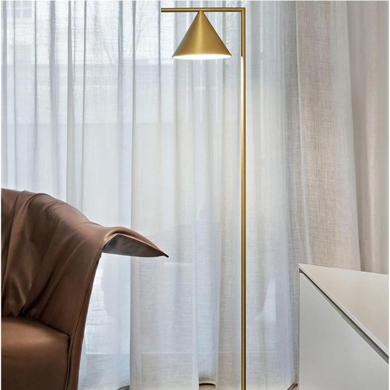 Nordic Design LED Floor Lamp with Marble Base (Black or Gold)