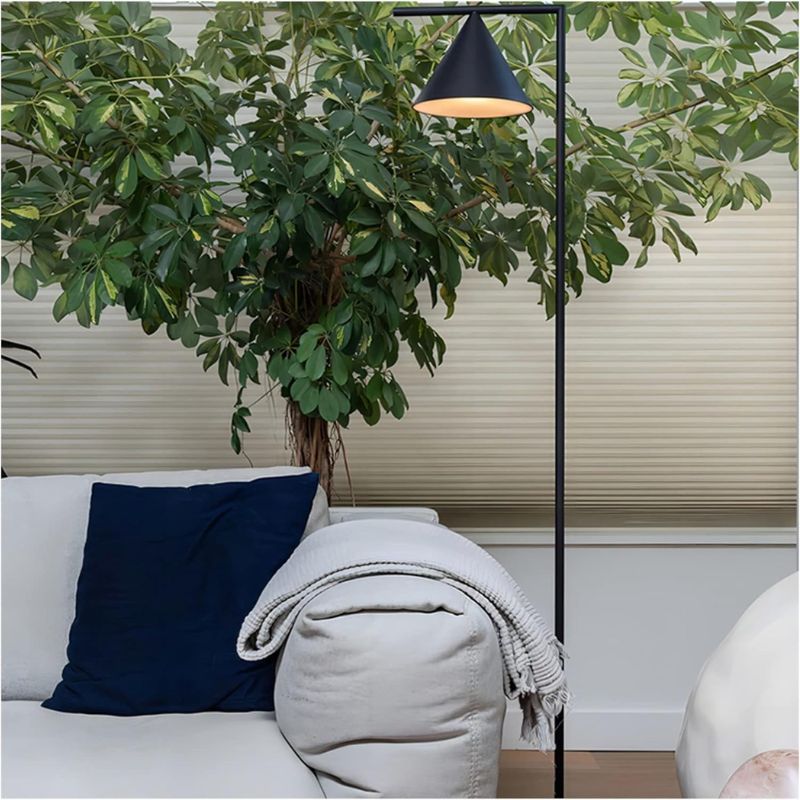 Nordic Design LED Floor Lamp with Marble Base (Black or Gold)