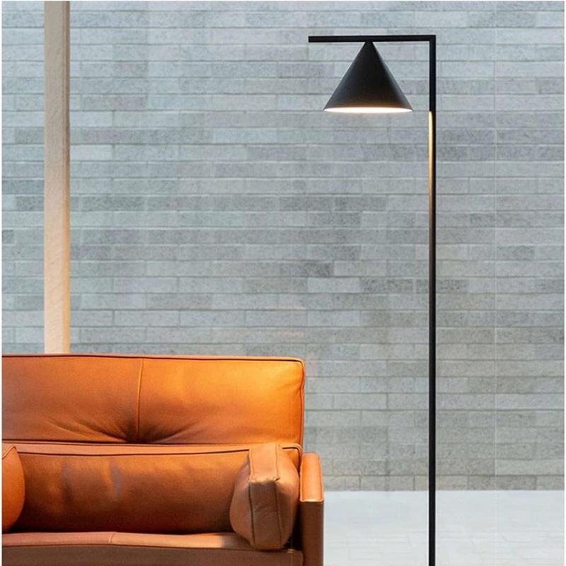 Nordic Design LED Floor Lamp with Marble Base (Black or Gold)