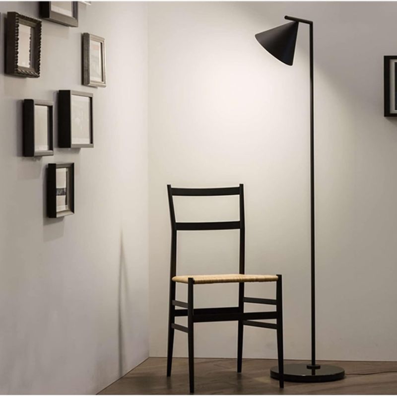 Nordic Design LED Floor Lamp with Marble Base (Black or Gold)