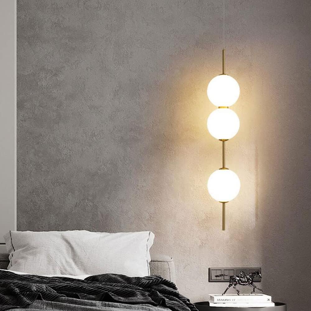Modern Glass Ball Pendant Light for Bedroom & Entryway