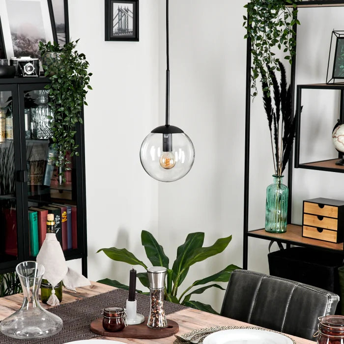 Suspension boules en verre et tige