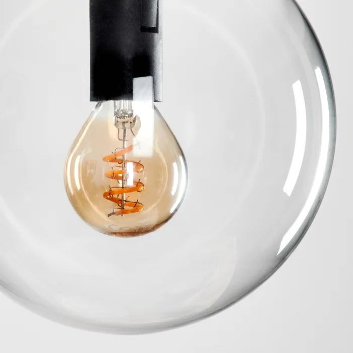 Suspension boules en verre et tige
