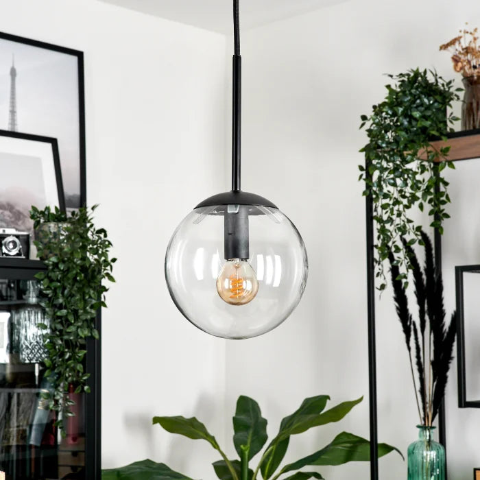 Suspension boules en verre et tige