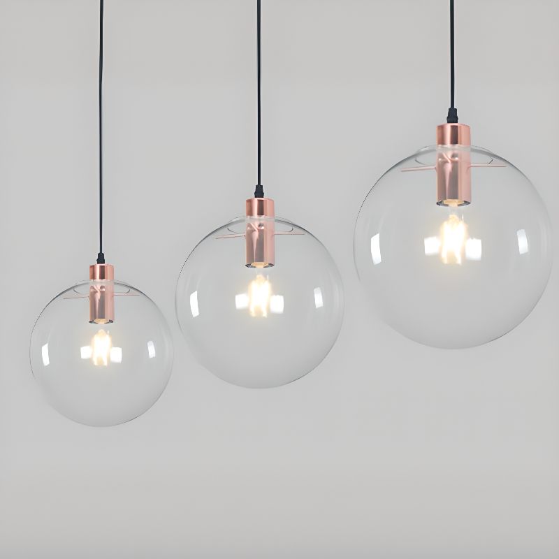 Suspension boules en verre et tige