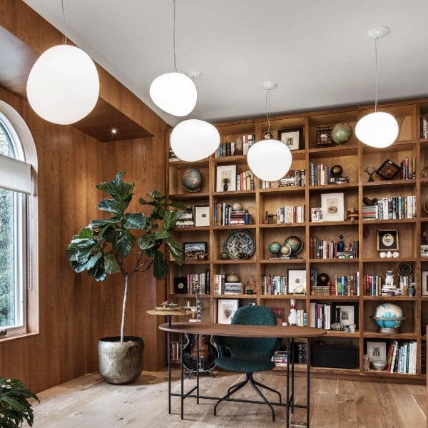 Oval Glass White LED Suspension Light