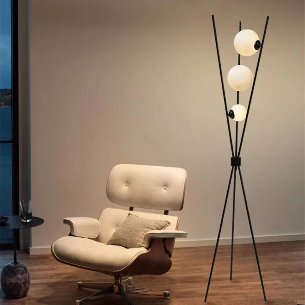 LED Moon Glass Ball Floor Lamp