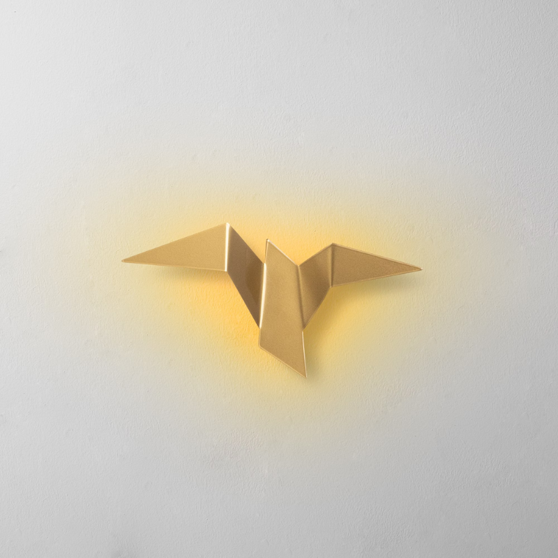 Applique murale moderne LED oiseau style origami Naila