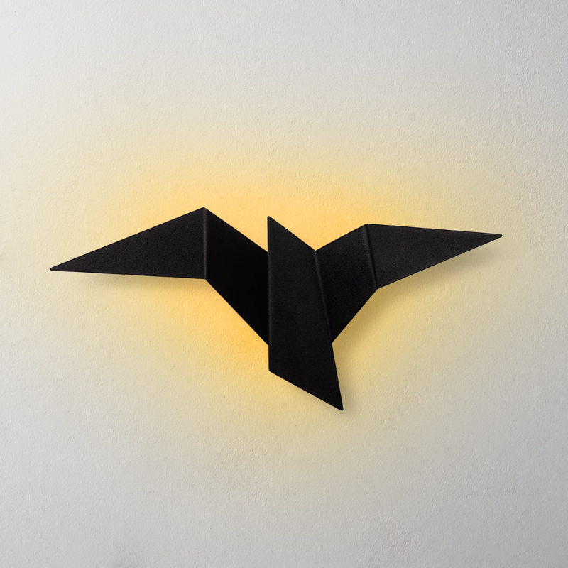 Applique murale moderne LED oiseau style origami Naila