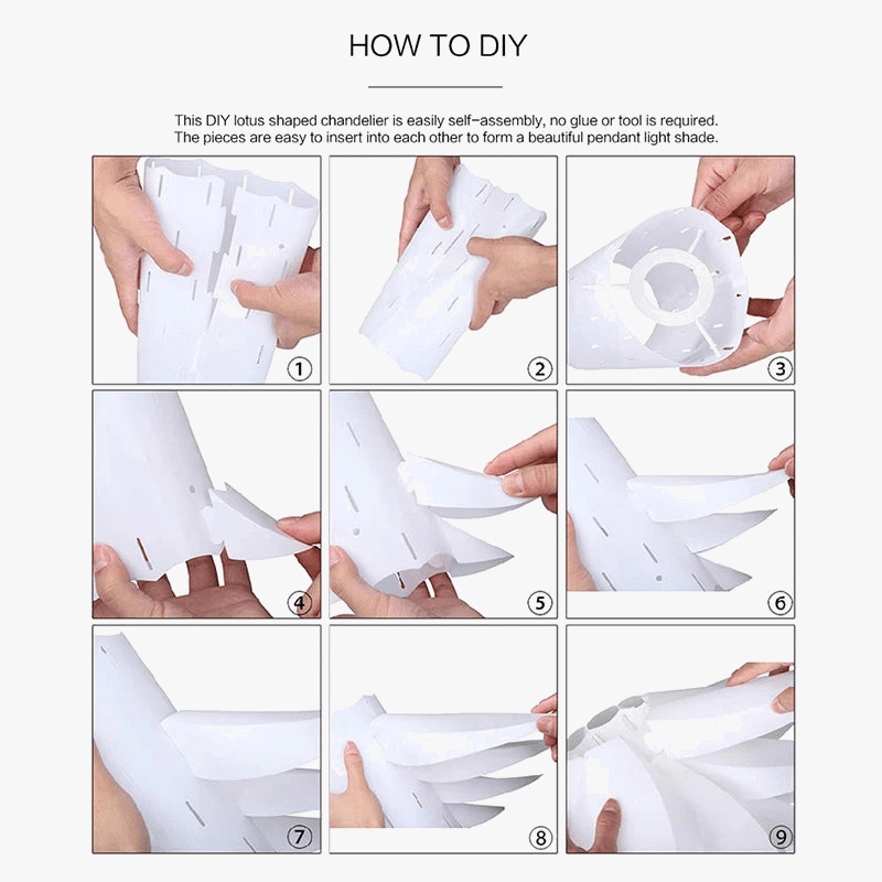 50 cm Lotus Pendant Light - Puzzle Design Norenza