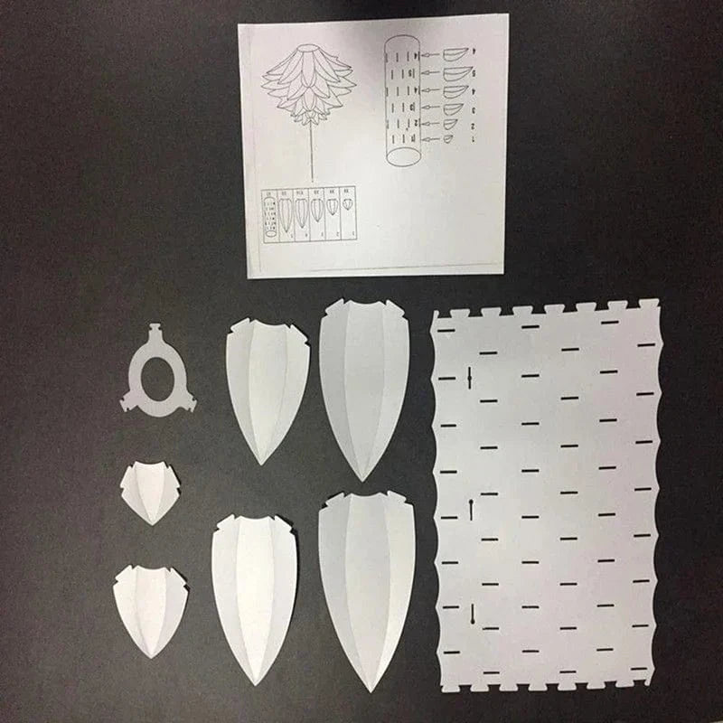 50 cm Lotus Pendant Light - Puzzle Design Norenza