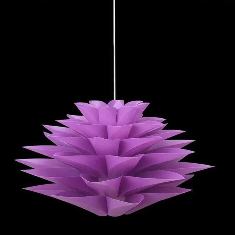 50 cm Lotus Pendant Light - Puzzle Design Purple Norenza