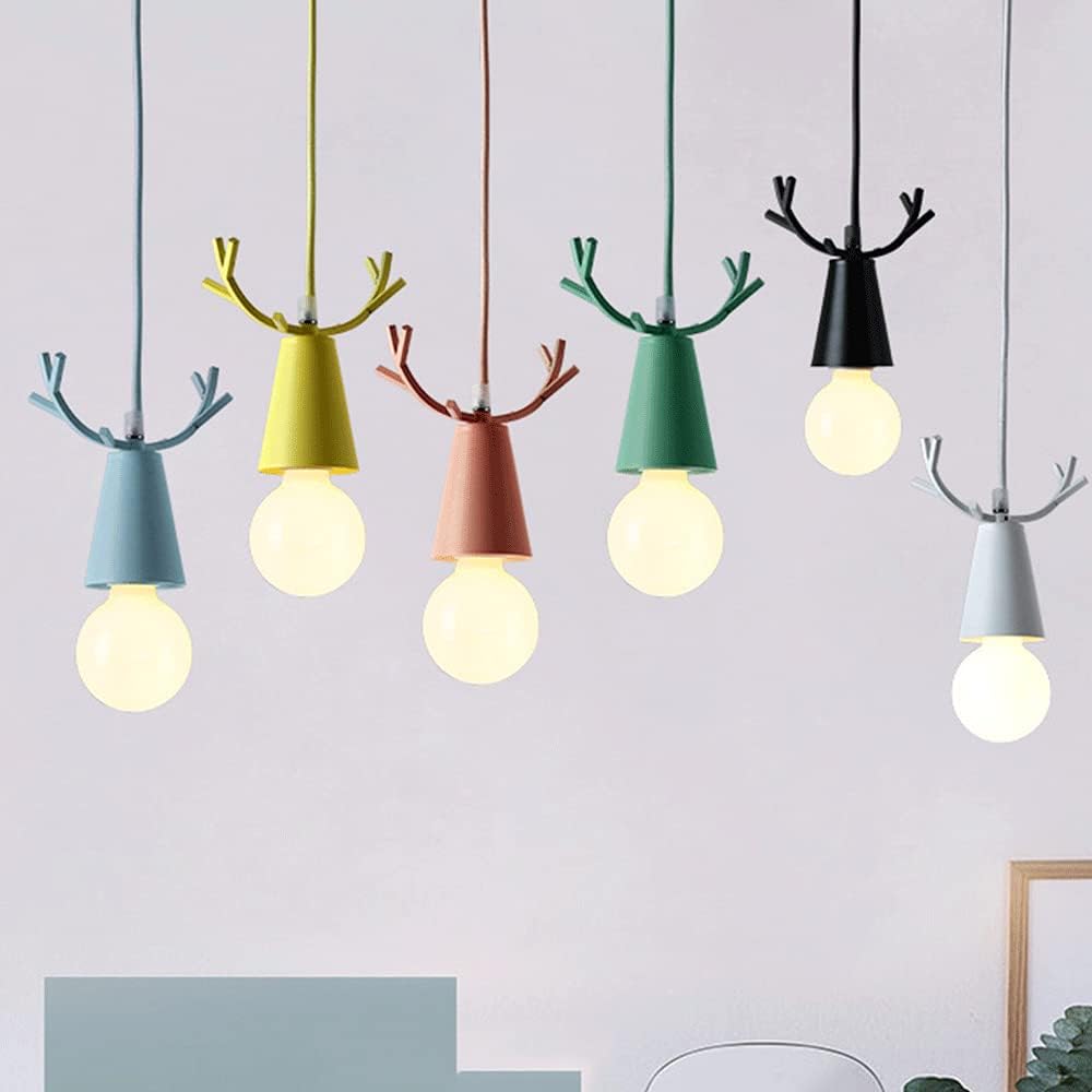 Colorful Deer Antler Cone LED Pendant Light