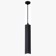 Suspension design LED rectangulaire (noir ou blanc)