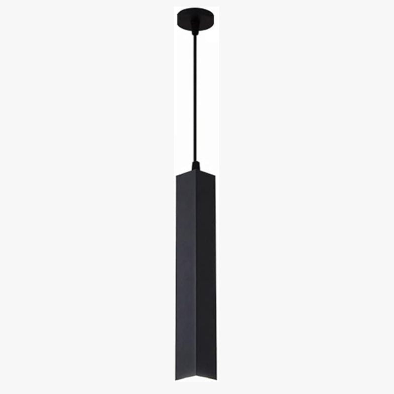 Suspension design LED rectangulaire (noir ou blanc)
