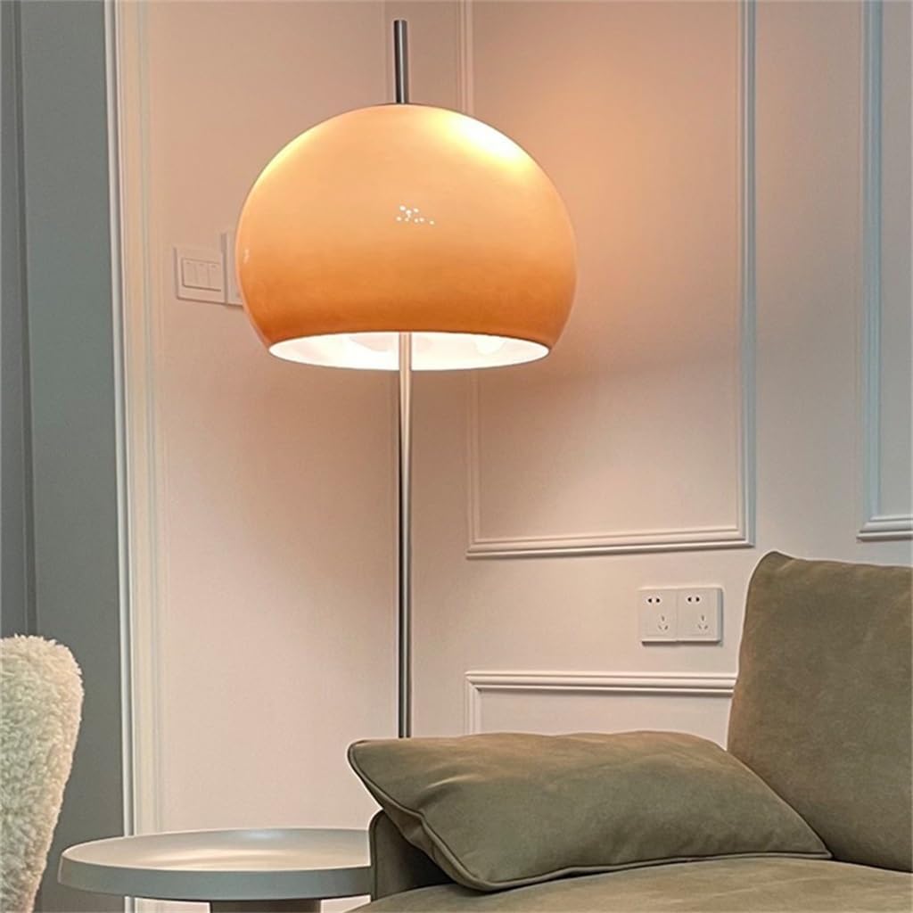 Orange Gradient Glass LED Table Lamp - Bauhaus Mushroom Design for Living Room and Bedroom Ambiance