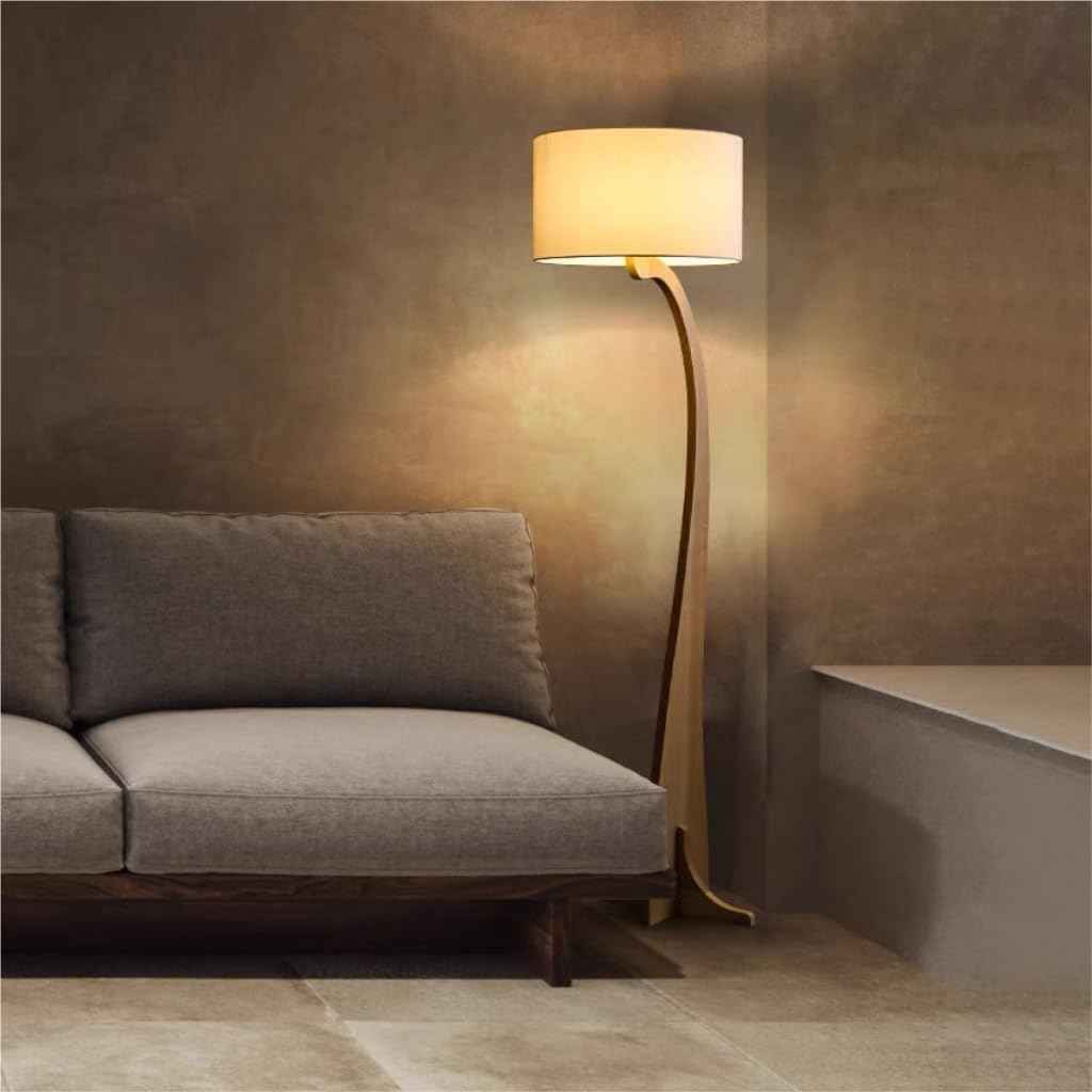 Modern Wooden LED Floor Lamp - Stylish Decorative Lighting