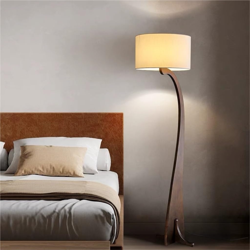 Modern Wooden LED Floor Lamp - Stylish Decorative Lighting