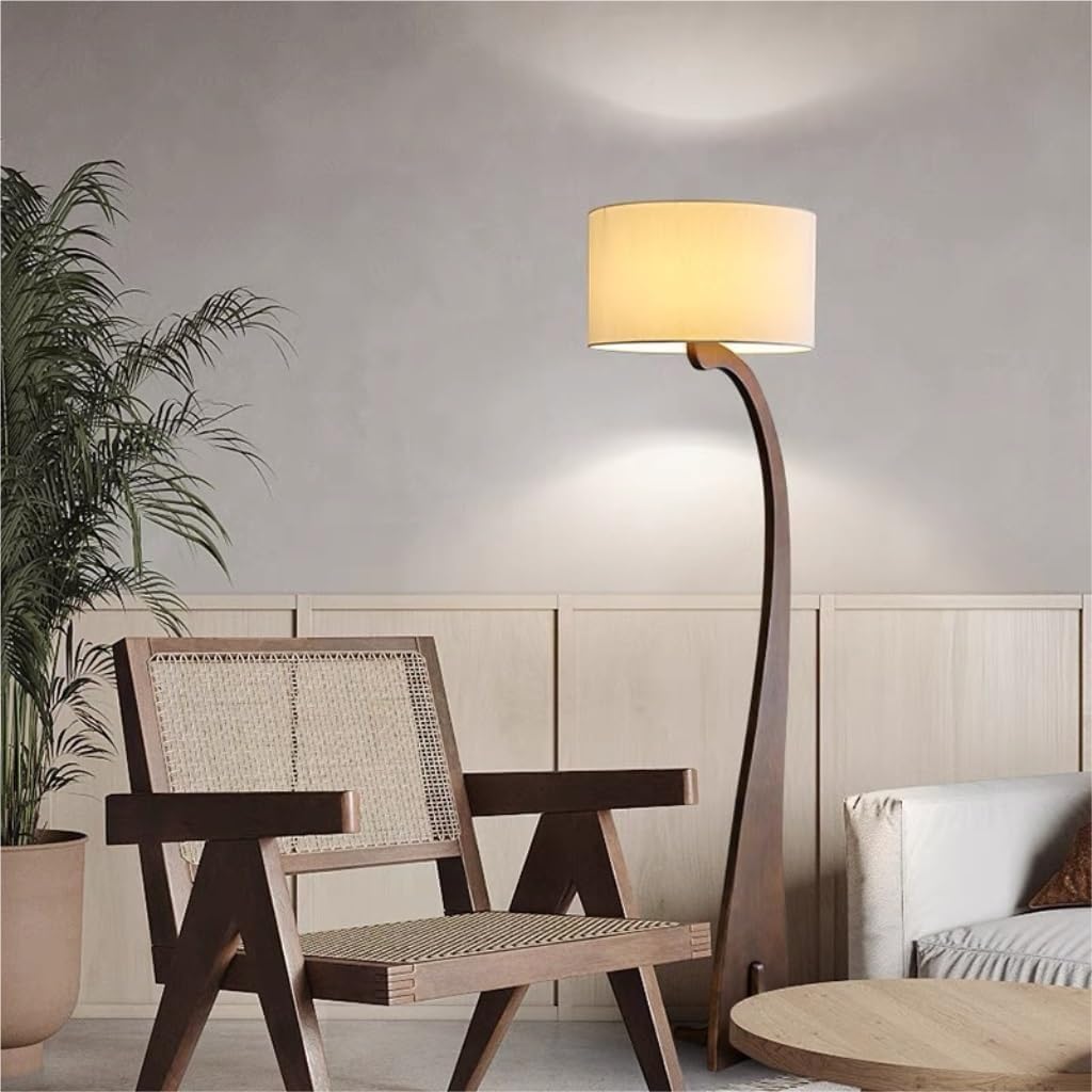Modern Wooden LED Floor Lamp - Stylish Decorative Lighting