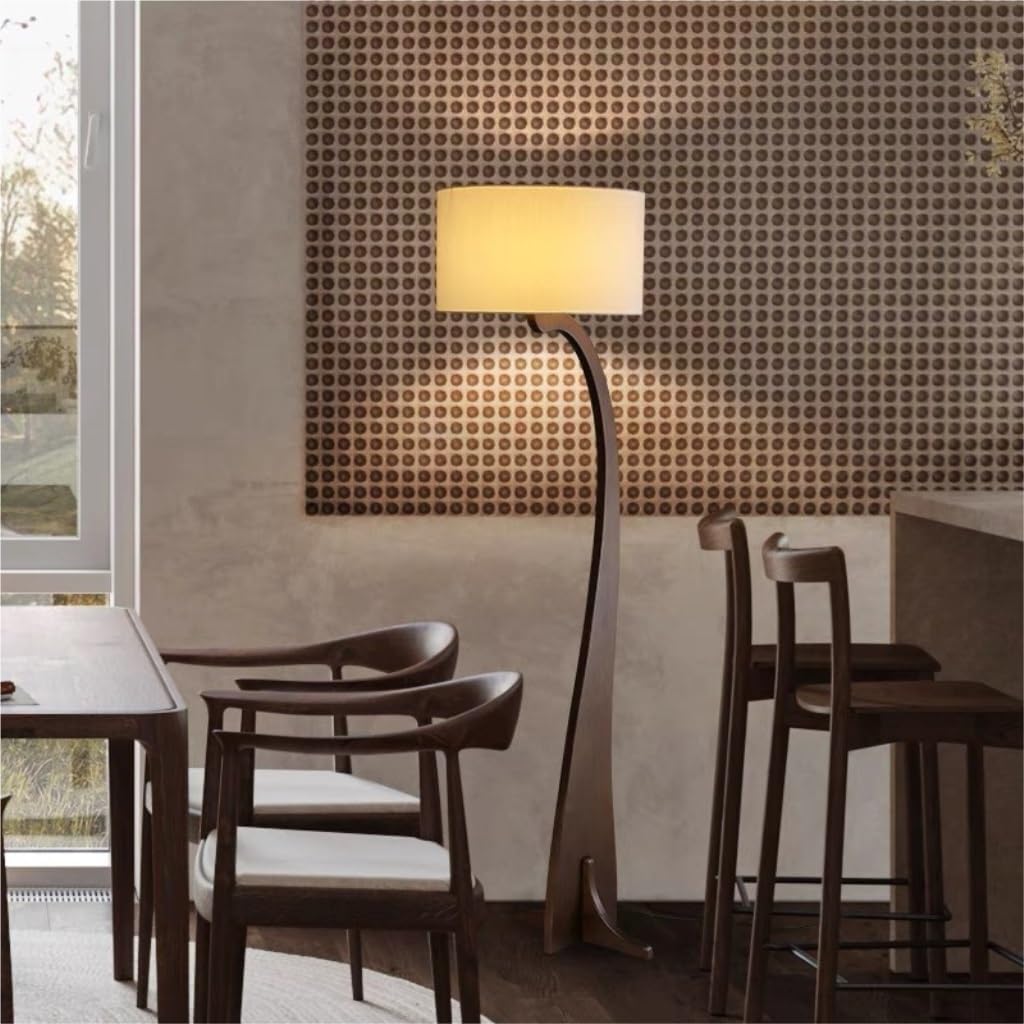 Modern Wooden LED Floor Lamp - Stylish Decorative Lighting