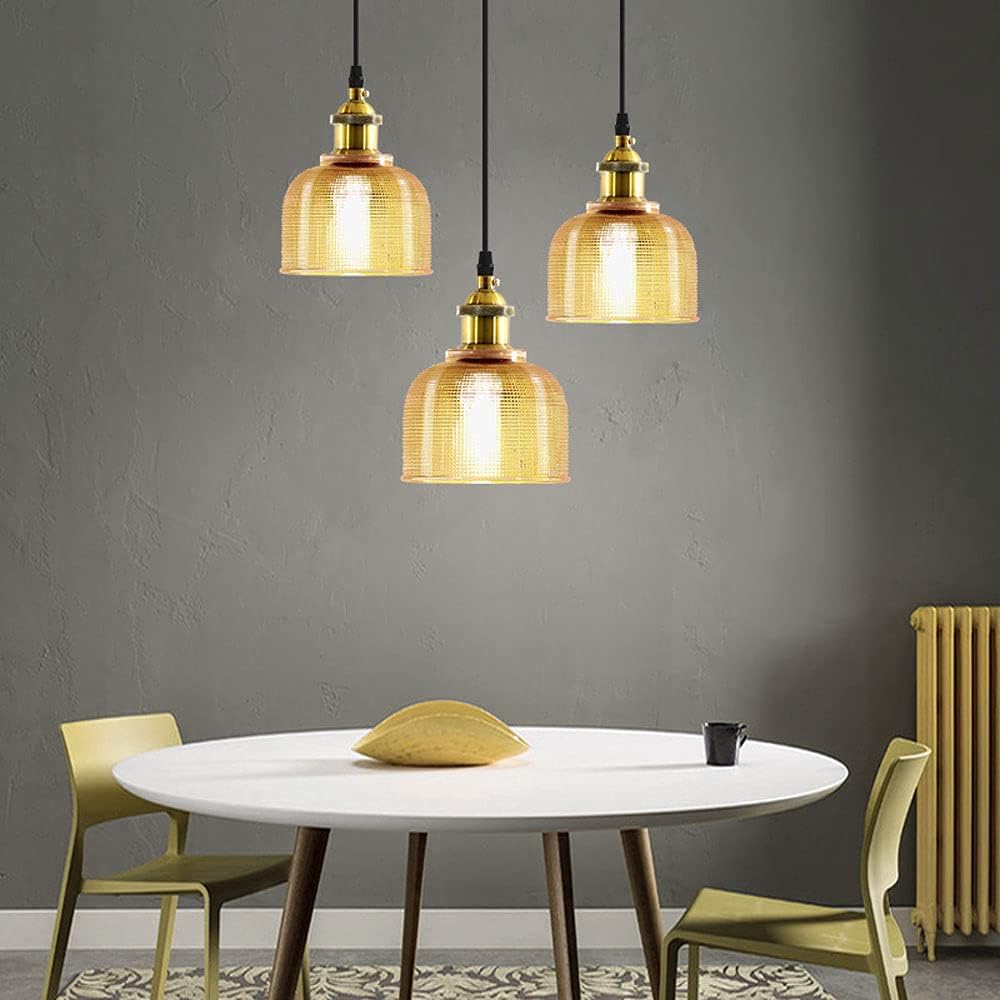 Suspension design en verre grainé style industriel Bowl