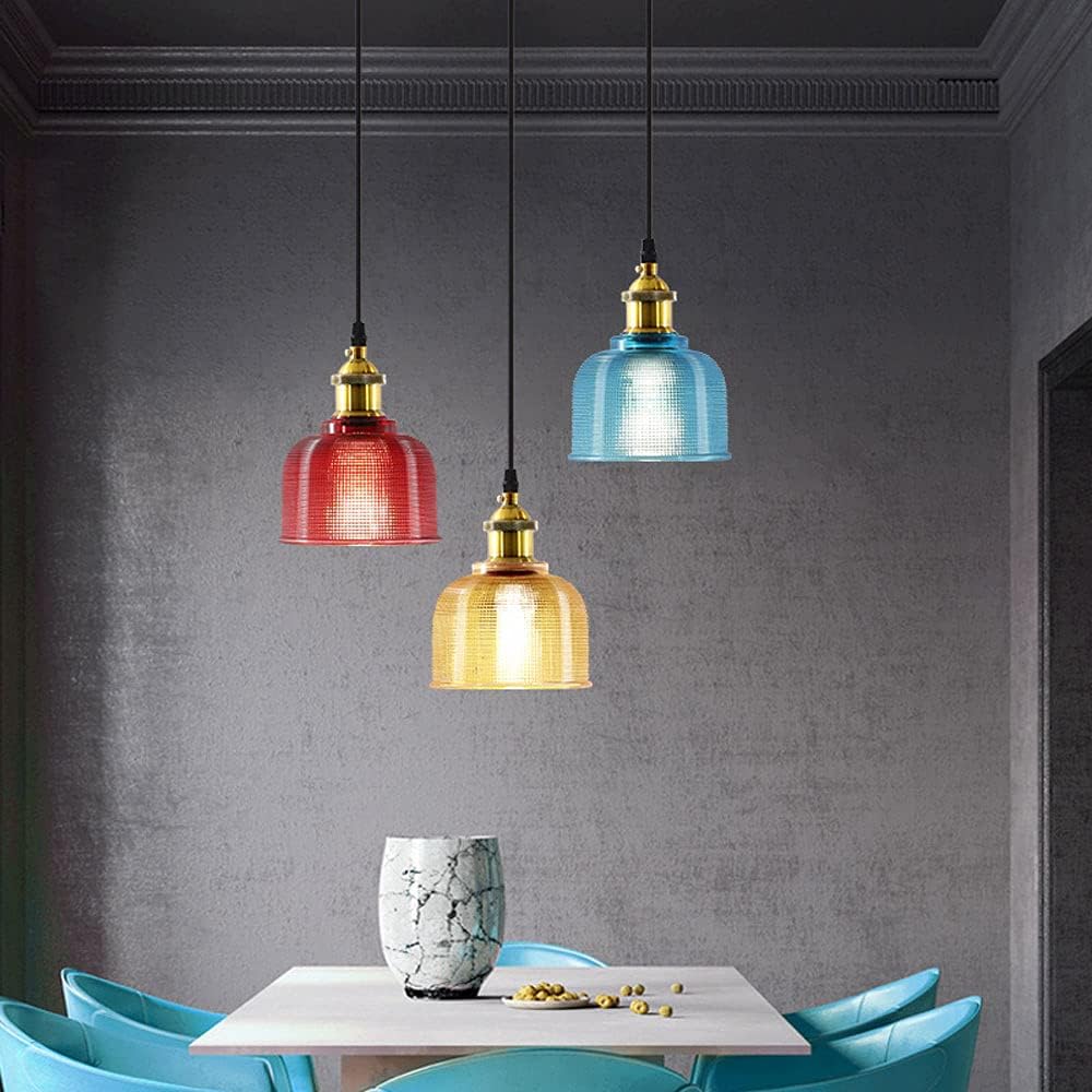 Suspension design en verre grainé style industriel Bowl
