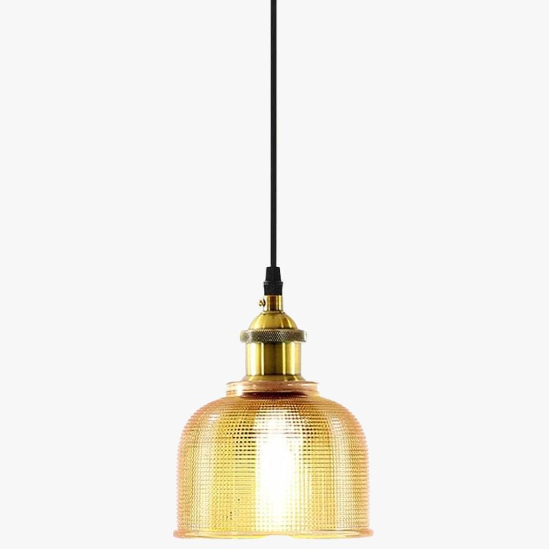 Suspension design en verre grainé style industriel Bowl