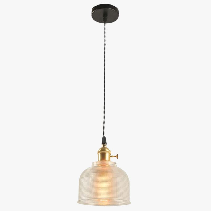 Suspension design en verre grainé style industriel Bowl