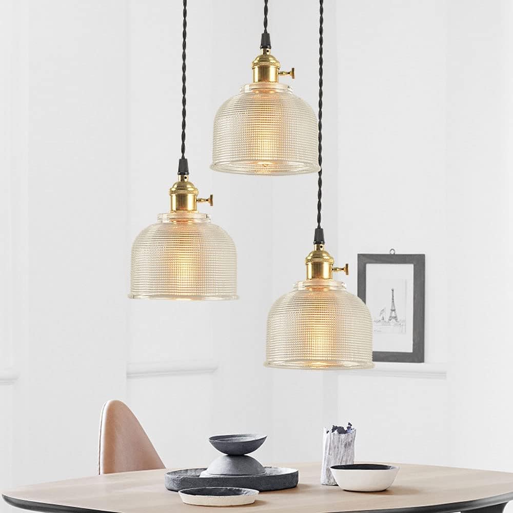 Suspension design en verre grainé style industriel Bowl