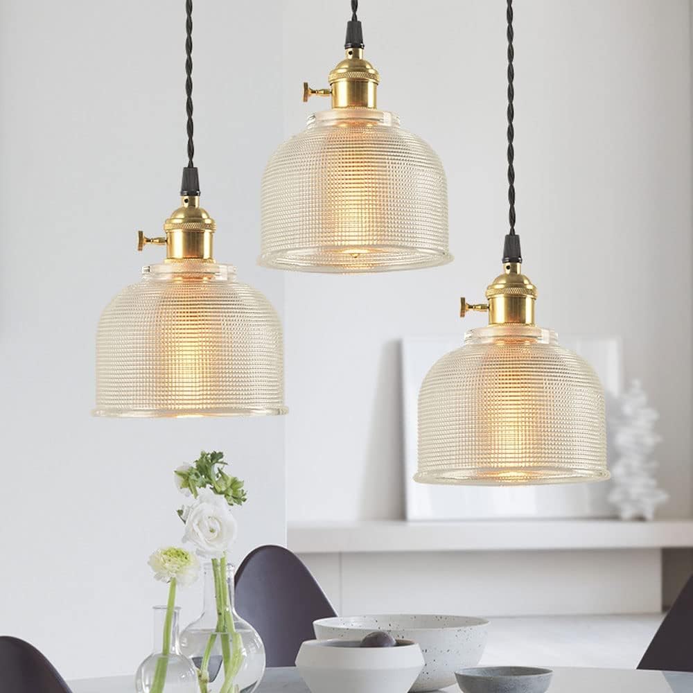 Suspension design en verre grainé style industriel Bowl