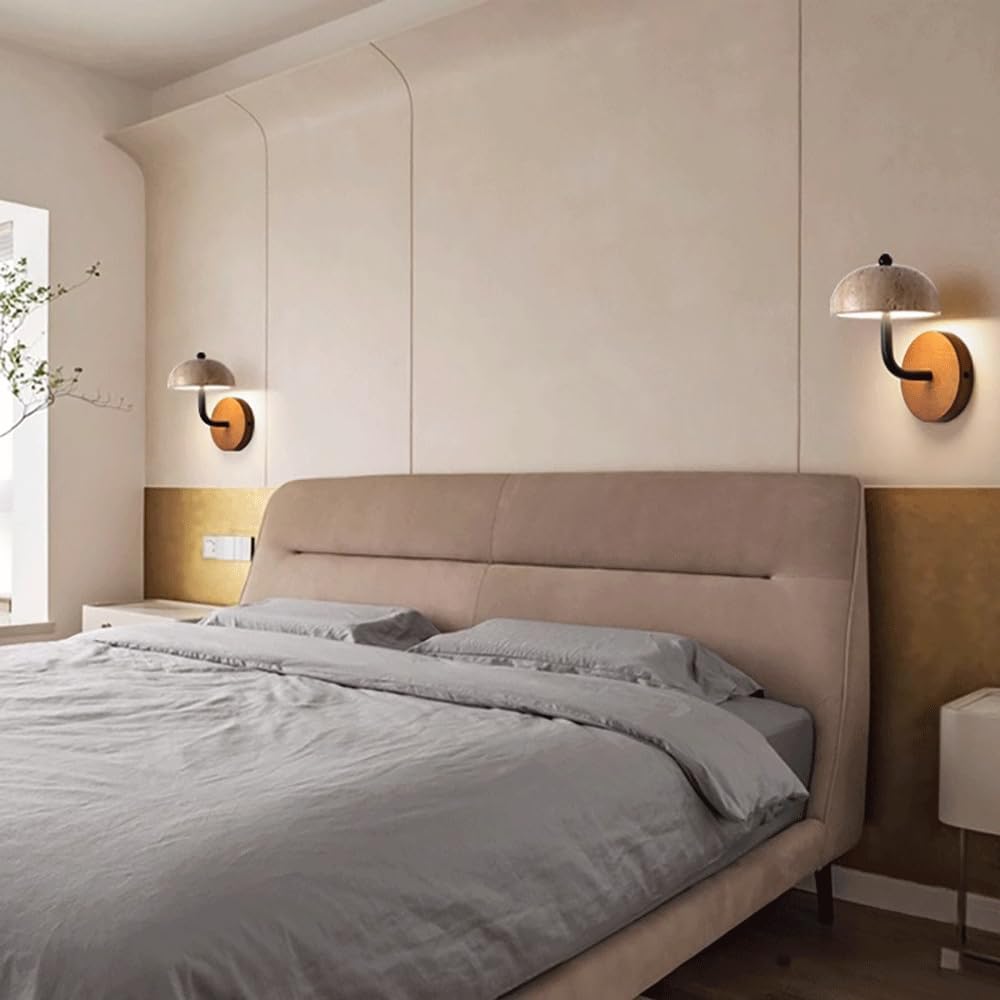 Simple Natural Stone Bedside Lamp for a Cozy Ambiance