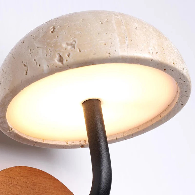 Simple Natural Stone Bedside Lamp for a Cozy Ambiance