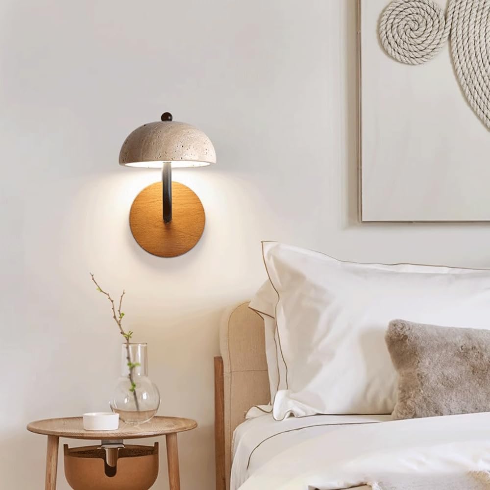 Simple Natural Stone Bedside Lamp for a Cozy Ambiance