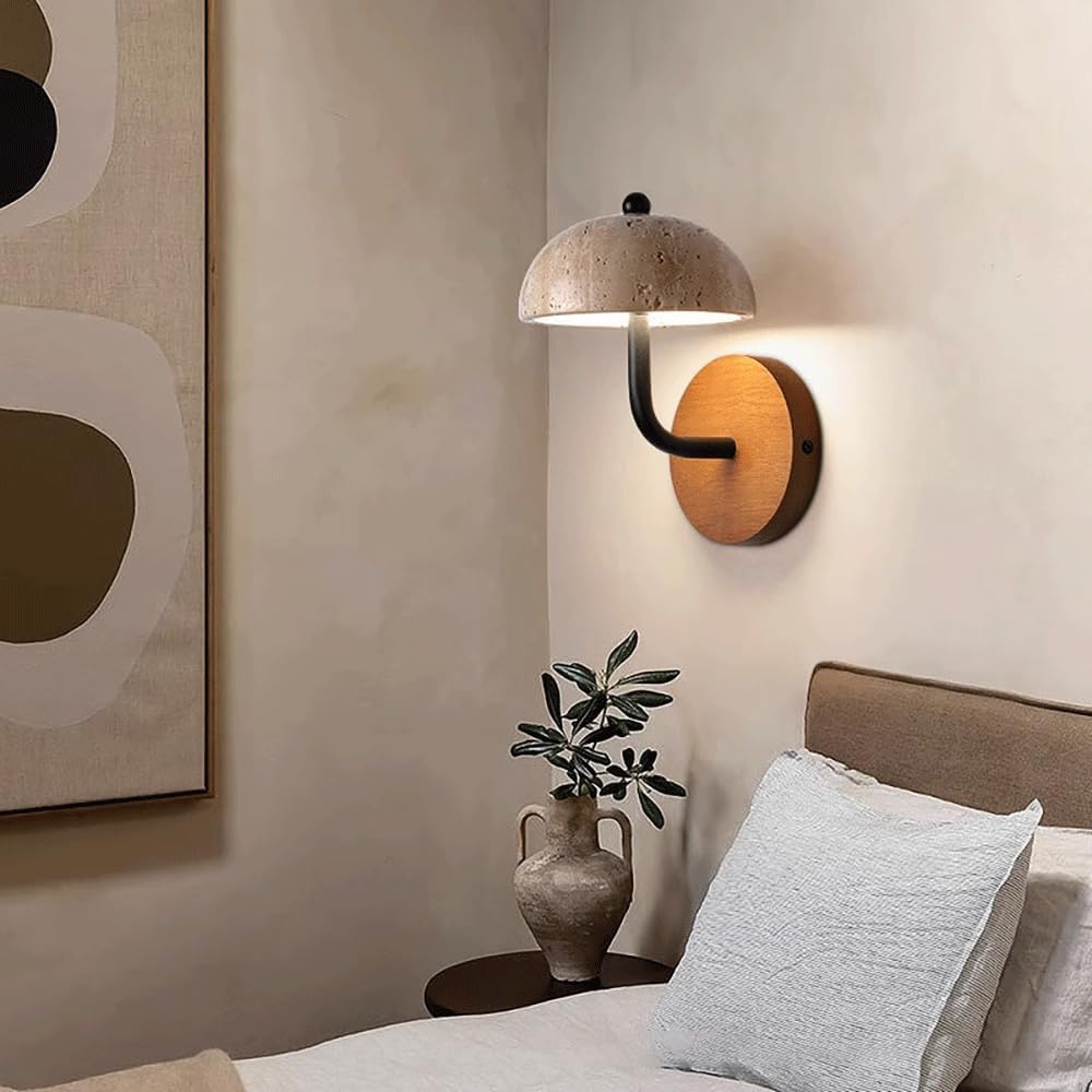 Simple Natural Stone Bedside Lamp for a Cozy Ambiance