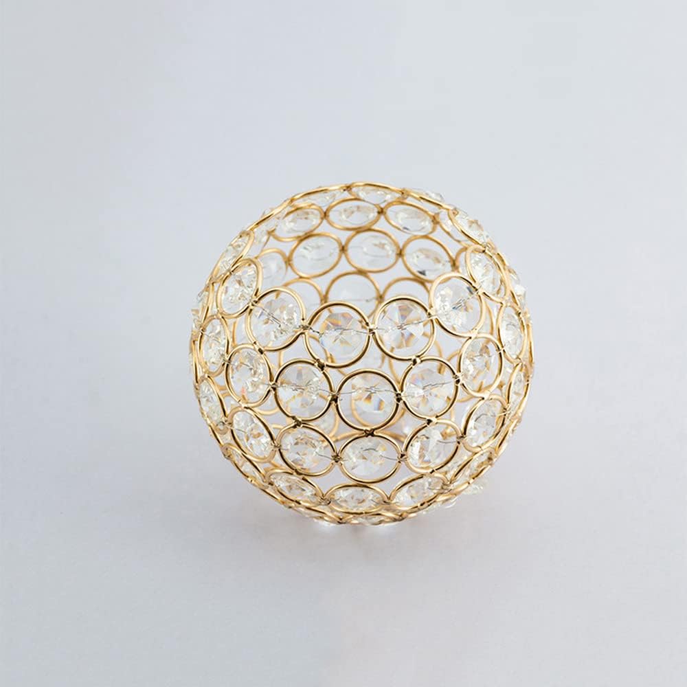 Antique Gold Wall Sconce with Crystal Ball