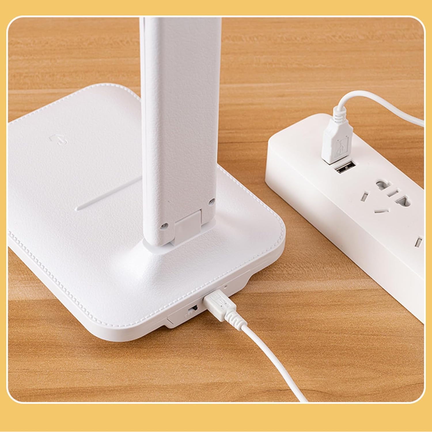 Foldable LED Desk Lamp - 3 Adjustable Brightness Levels, Touch Control, Eye Protection, USB Rechargeable Night Light