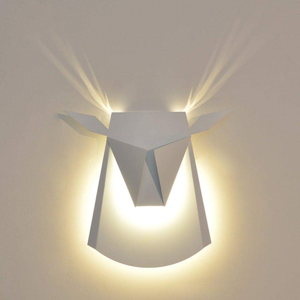 Colorful LED Deer Head Wall Sconce