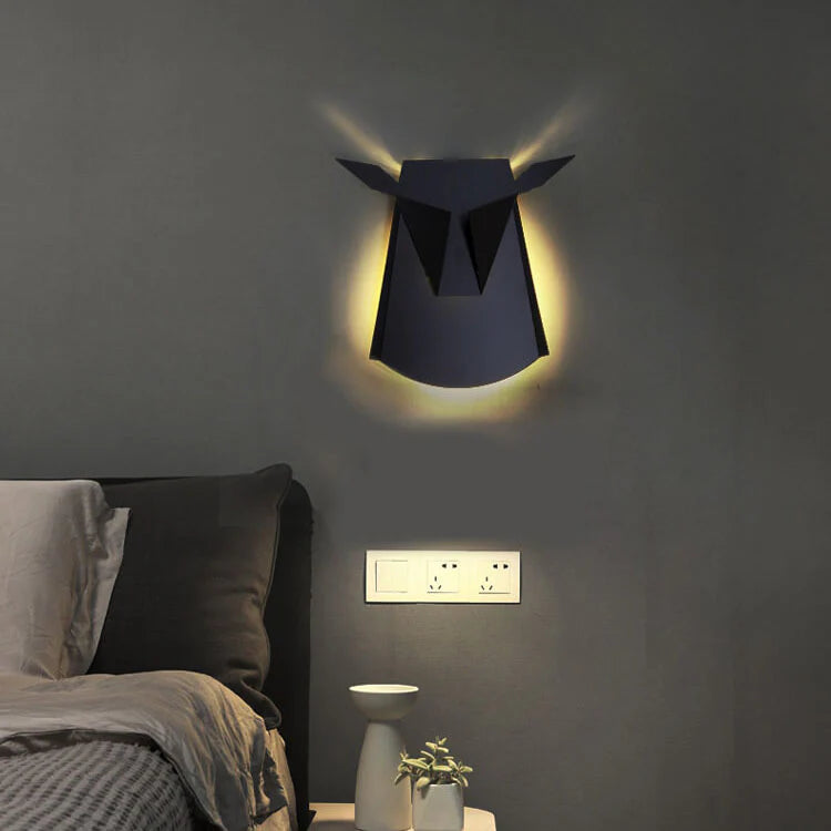 Colorful LED Deer Head Wall Sconce
