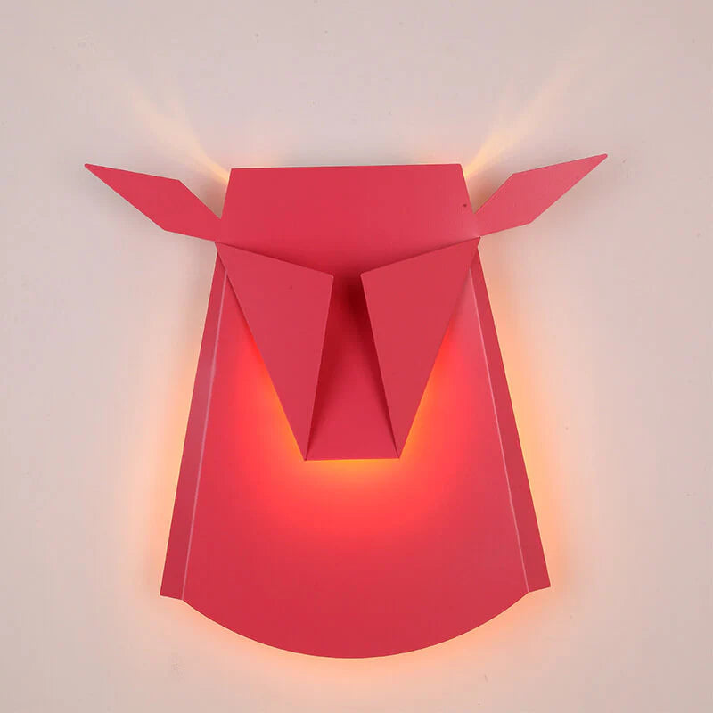 Colorful LED Deer Head Wall Sconce