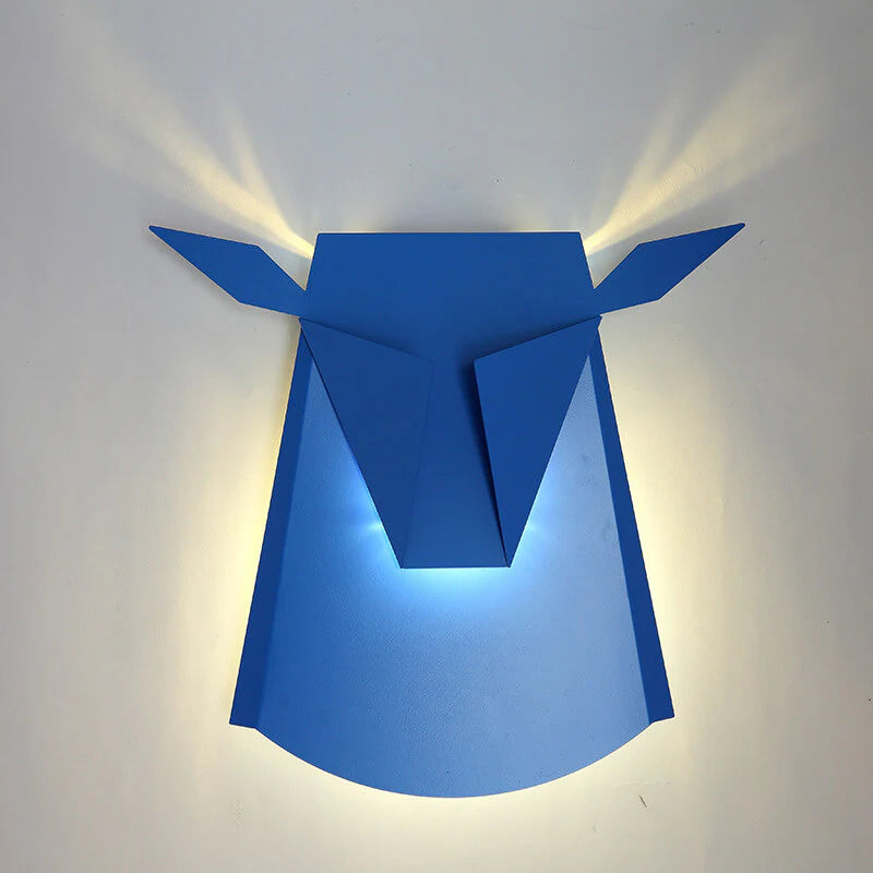 Colorful LED Deer Head Wall Sconce