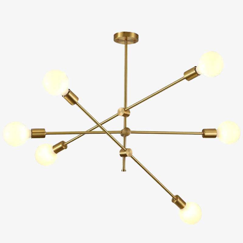 Gold Metal LED Design Pendant Light with Glass Balls