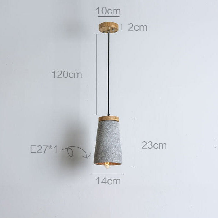 Marta Cement Shade LED Suspension Design Light