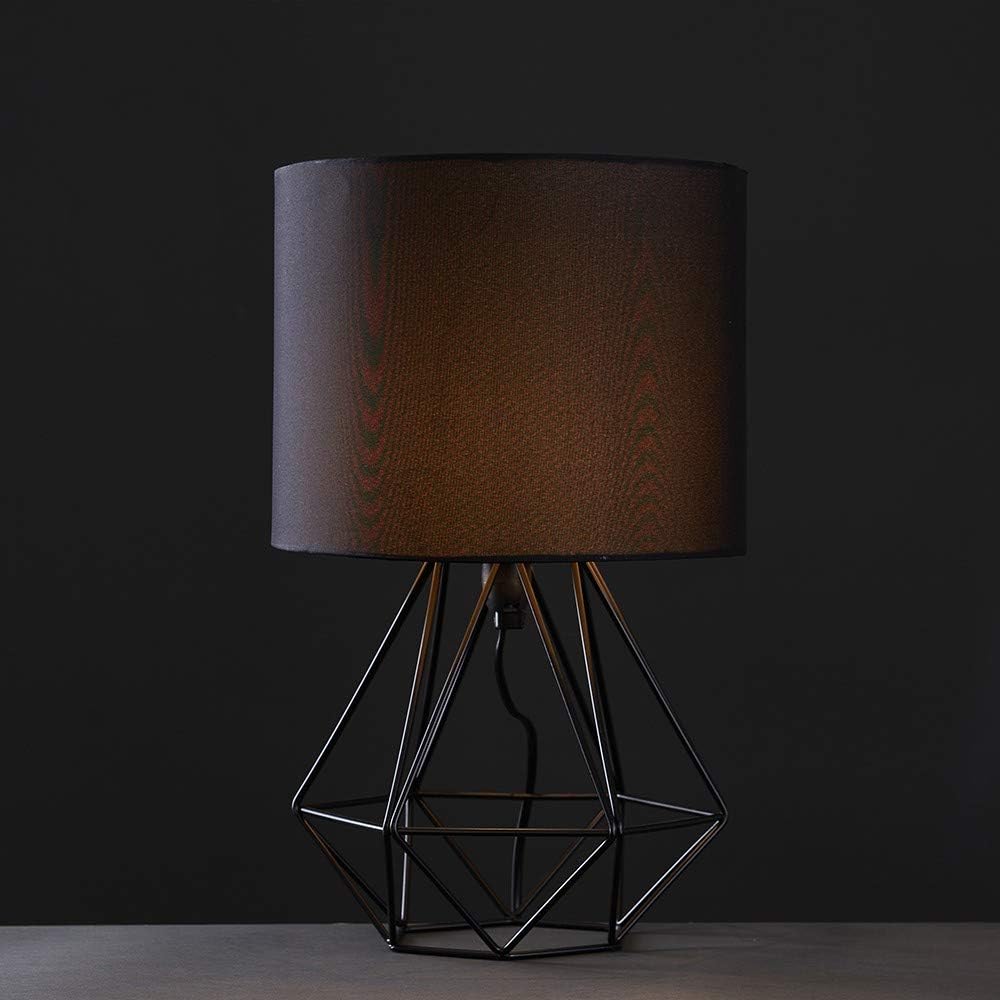 Geometric Metal Cage Bedside Lamp Hoel