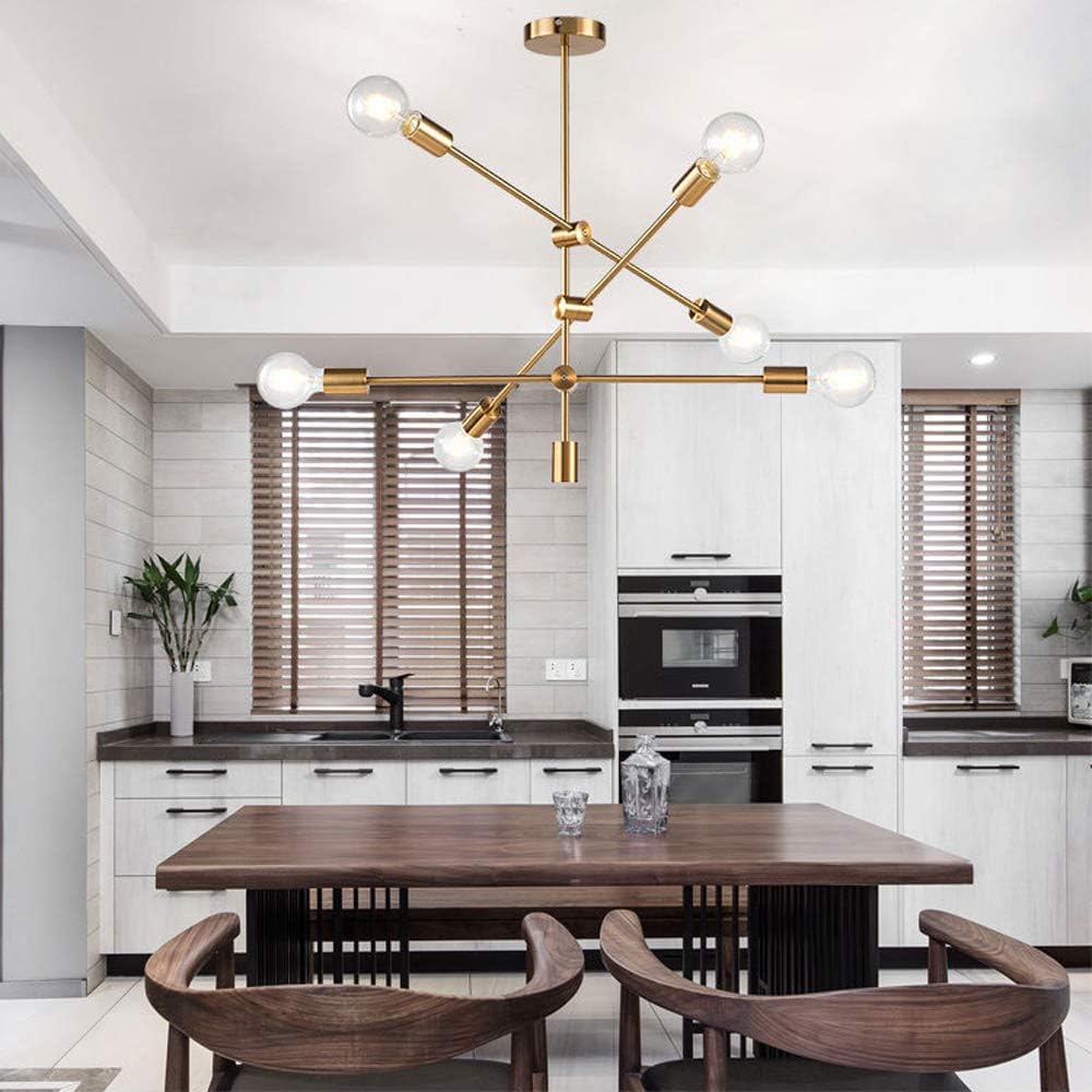 Gold Metal LED Design Pendant Light with Glass Balls